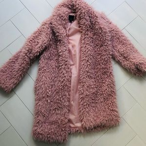 Faux Fur Mauve Coat